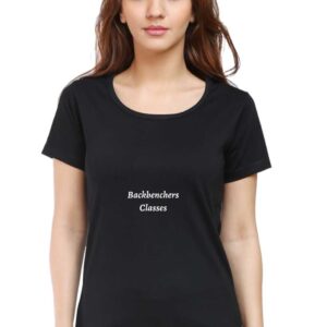Backbenchers Classes Black T-Shirt For Girl